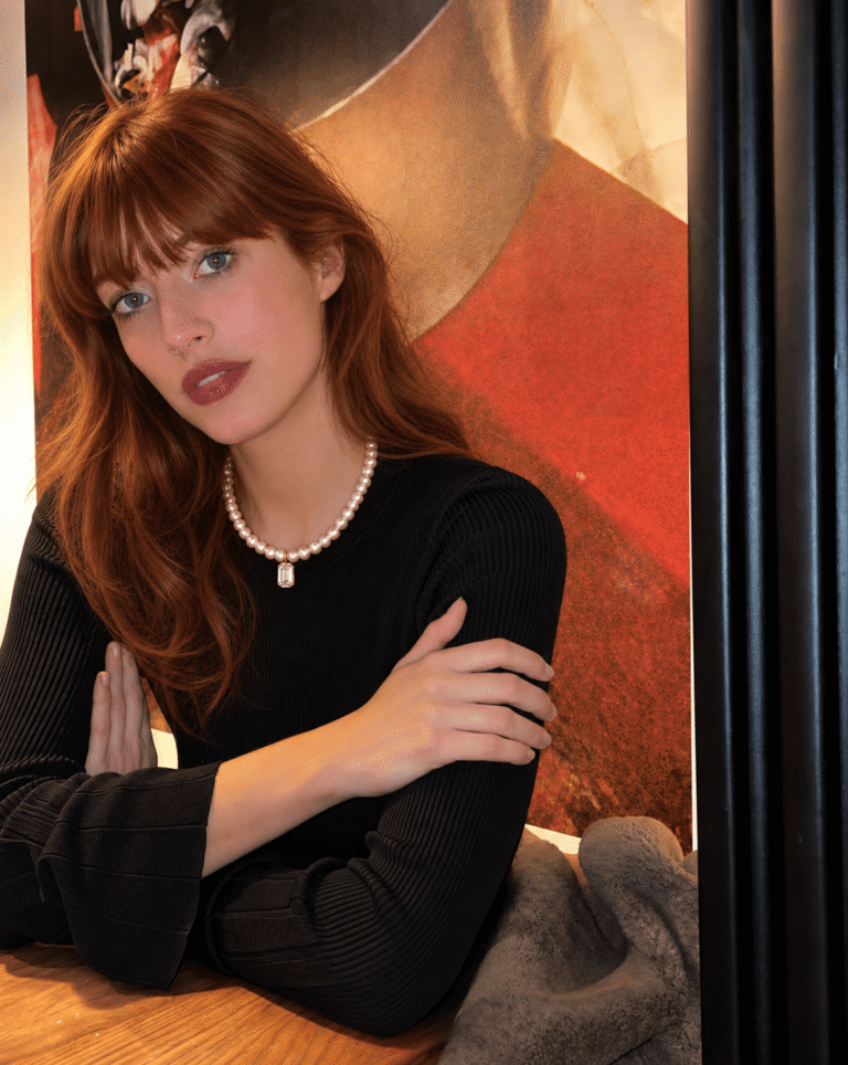 NEIJE - Collier Les Liaisons Dangereuses Perles de Culture et Cristal Swarovski – 50 cm + extension de 5 cm