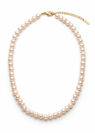 NEIJE - Le Collier Parfait Perles de Culture Roses et Or Jaune
