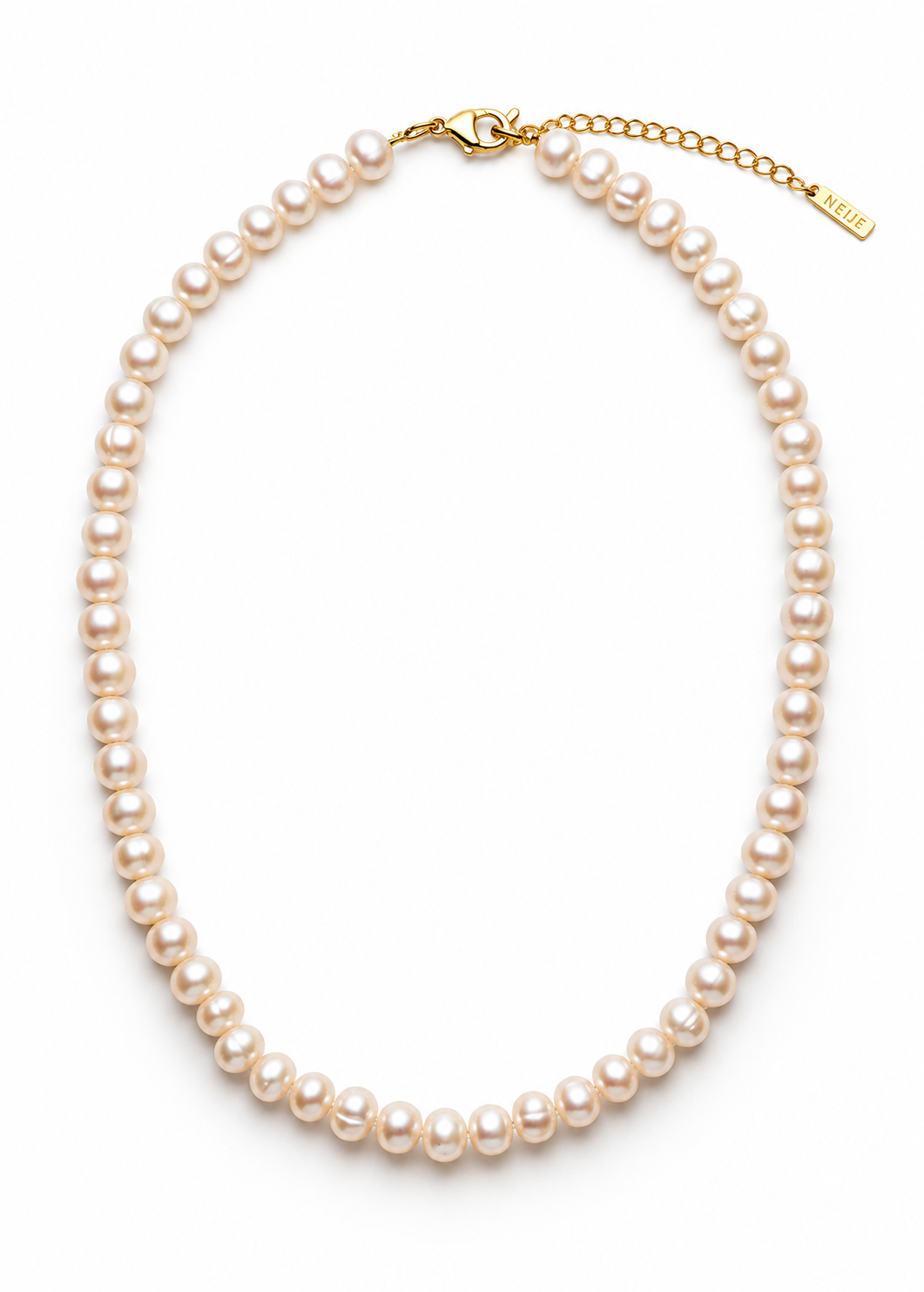Collier en perle de culture rose NEIJE - Le Collier Parfait Perles d'eau douce Roses – Or / 50 cm + extension de 5 cm
