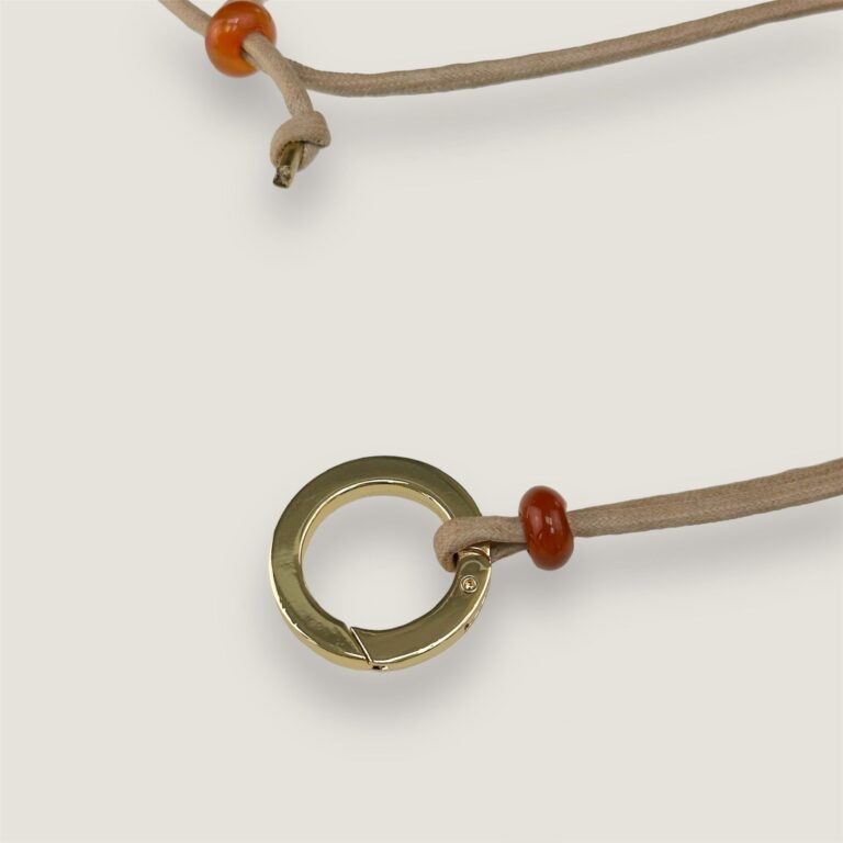 Atelier BALTUS - Eve - Collier porte-lunettes en coton ciré – Noir / Gun