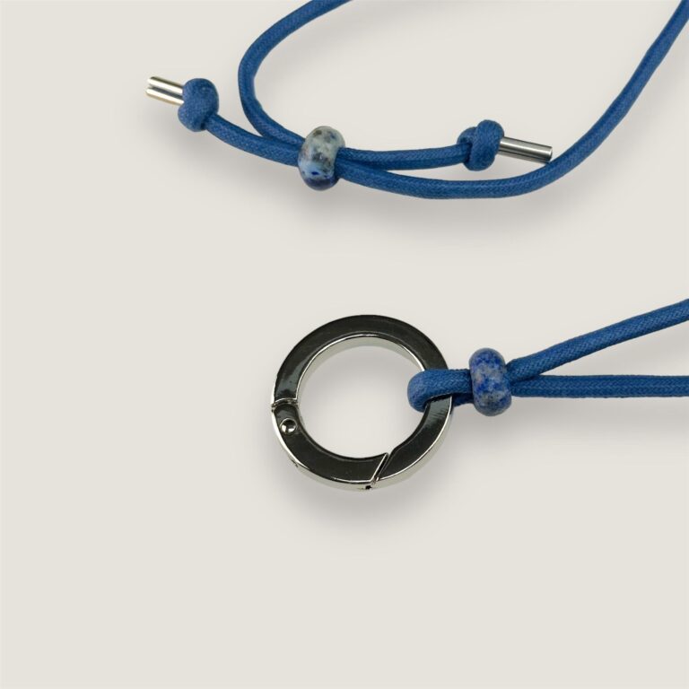 Atelier BALTUS - Eve - Collier porte-lunettes en coton ciré – Noir / Gun