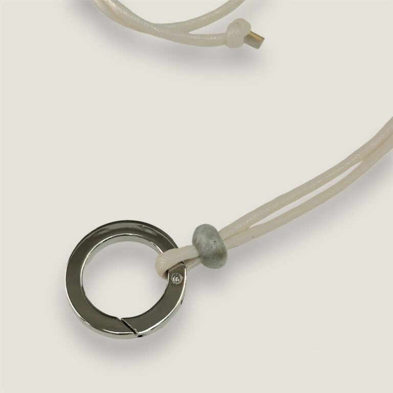 Atelier BALTUS - Eve - Collier porte-lunettes en coton ciré – Noir / Gun