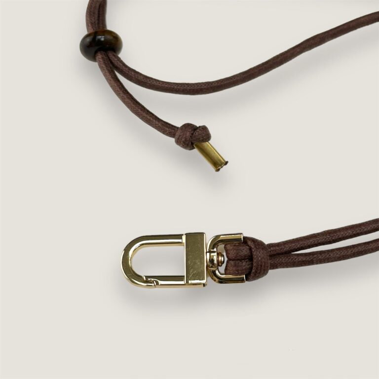 Atelier BALTUS - Eve - Collier porte-lunettes en coton ciré – Noir / Gun