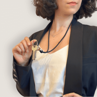 Collier Eve Porte-lunettes en coton torsadé par la marque Atelier BALTUS Atelier BALTUS - Collier Eve Porte-lunettes en coton torsadé