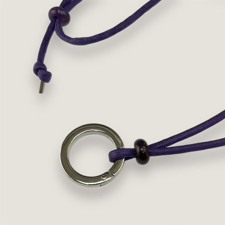 Atelier BALTUS - Eve - Collier porte-lunettes en coton ciré – Noir / Gun