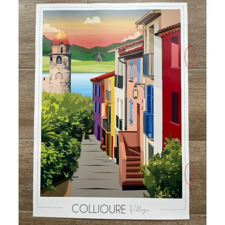 Foliove - Affiche Collioure Village | Imparfaite 50x70 cm – 50x70 cm (B2)