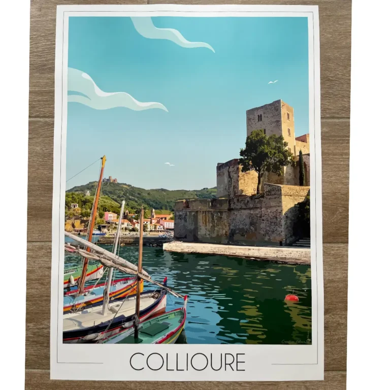 Foliove - Affiche Collioure Château Royal | Imparfaite 50x70 cm – 50x70 cm (B2)