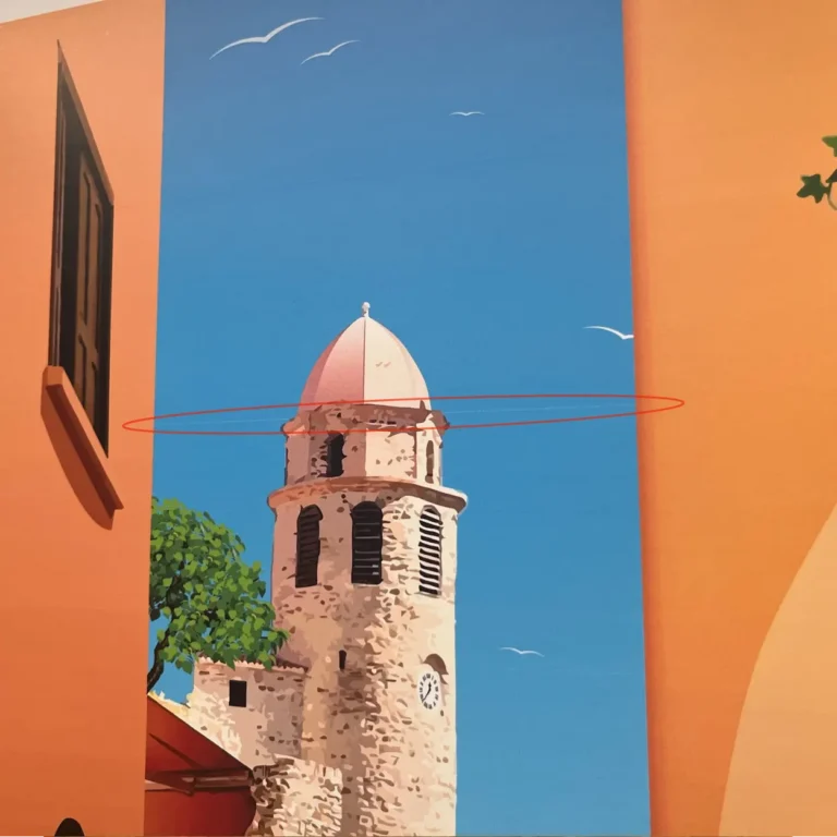Foliove - Affiche Collioure Clocher | Imparfaite 30x42 cm – 30x42 cm (A3)