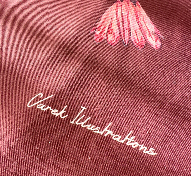 varek.illustrations - Tablier Rouge brun 100% coton : La Crevette
