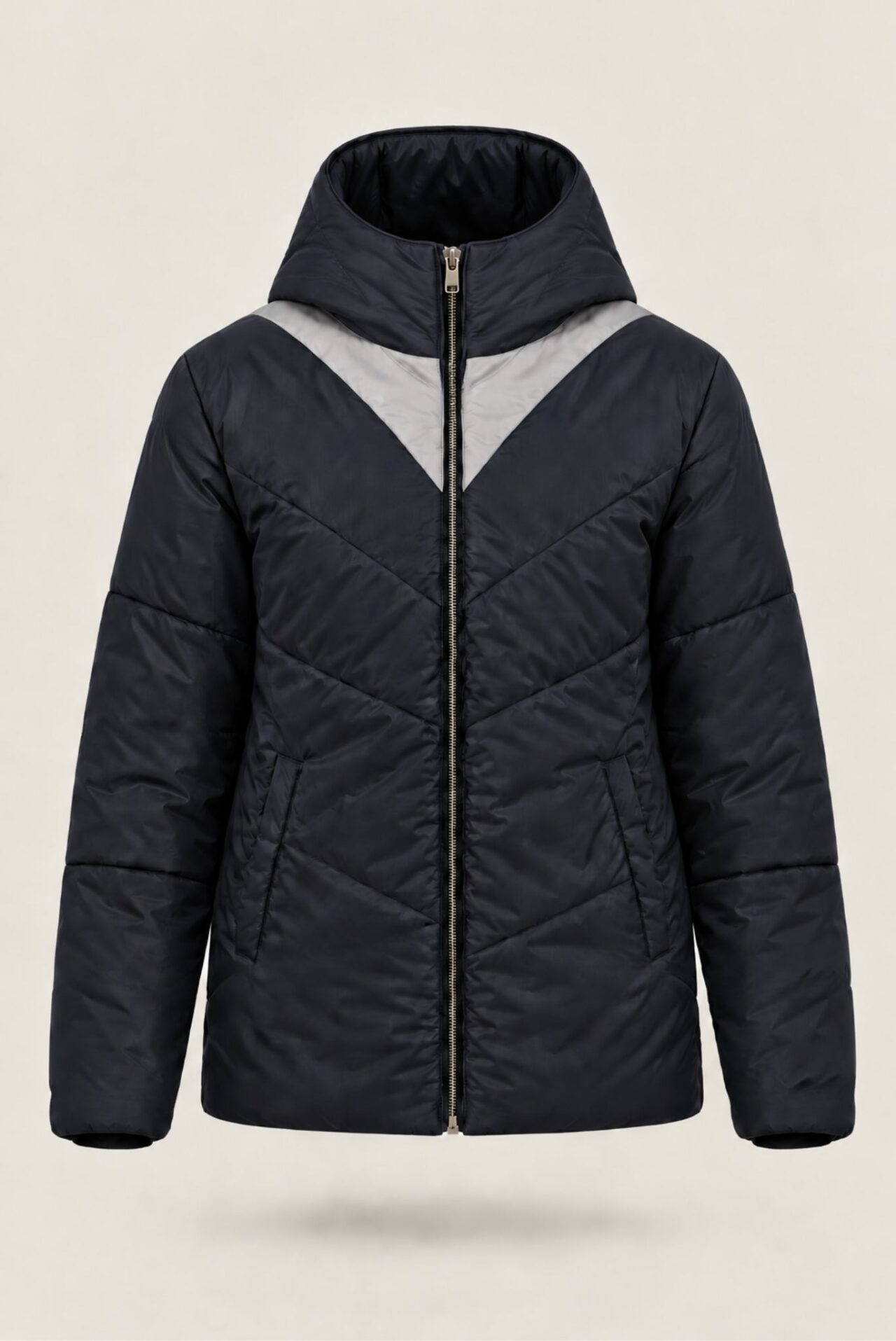 Doudoune RIVOLI marine made in france face La Piece Paris Direct - Doudoune RIVOLI marine