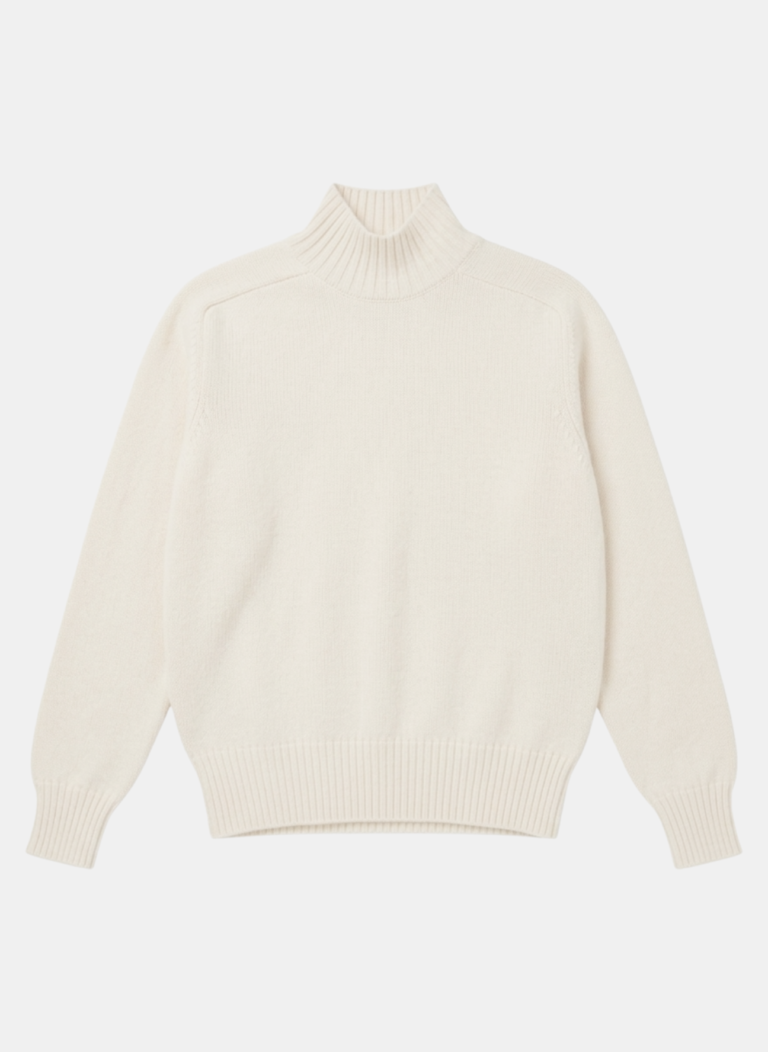 Tricots Jean Marc - Pull Col Montant Enza - Écru – L