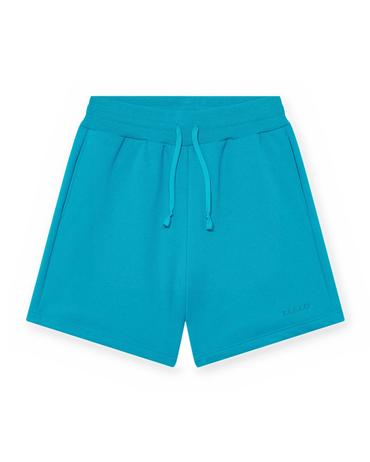 Ecclo short homme bleu turquoise Made In France et coton bio recycle upcycle 04 applat face 1080x1350 0fd9ebde 5235 4f90 8f92 c2d59f5442c1 ECCLO - Short turquoise femme en molleton recyclé – Made in France – XL