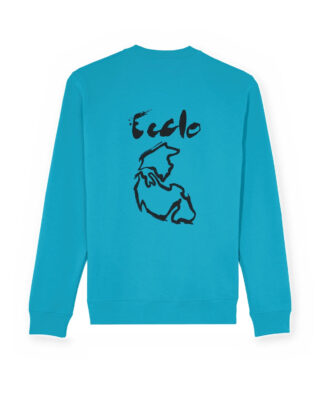 Sweat Pangée Turquoise par la marque Ecclo Ecclo - Sweat Pangée Turquoise