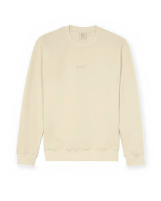Sweat col rond crème homme en molleton recyclé – Made in France par la marque Ecclo Ecclo - Sweat col rond crème homme en molleton recyclé – Made in France