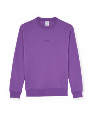 Ecclo - Sweat col rond violet femme en molleton recyclé – Made in France