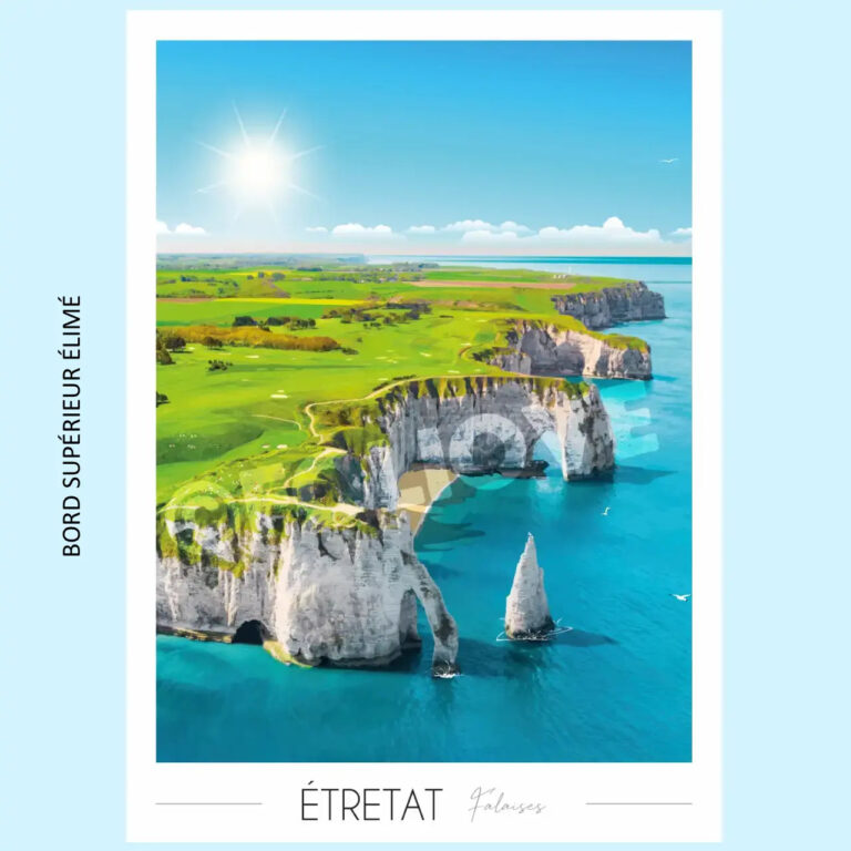 Etretatimparfaite30x42 1 Foliove - Affiche Étretat | Imparfaite 30x42 cm – 30x42 cm (A3)