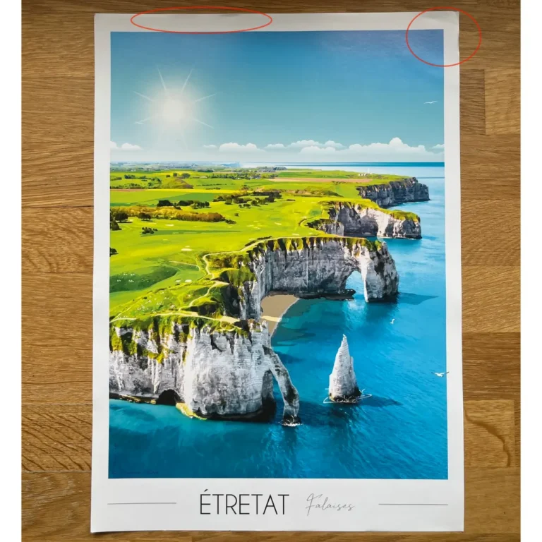 Foliove - Affiche Étretat | Imparfaite 30x42 cm – 30x42 cm (A3)