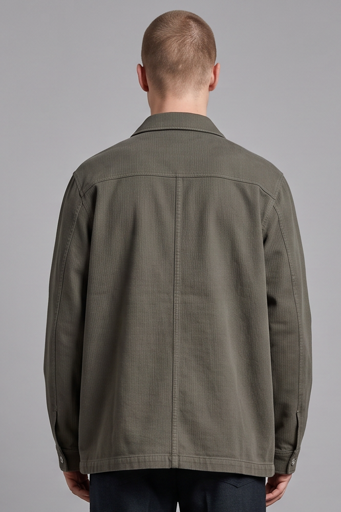 JAGVI. Rive Gauche - Veste Workwear velours kaki – kaki / XXL