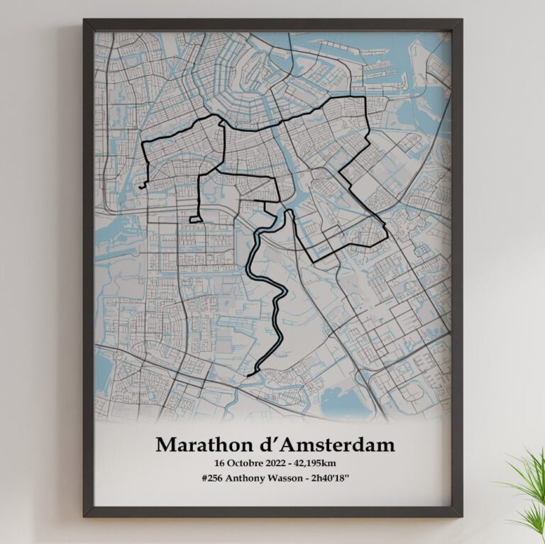 The Post Trace - Affiche Marathon d'Amsterdam