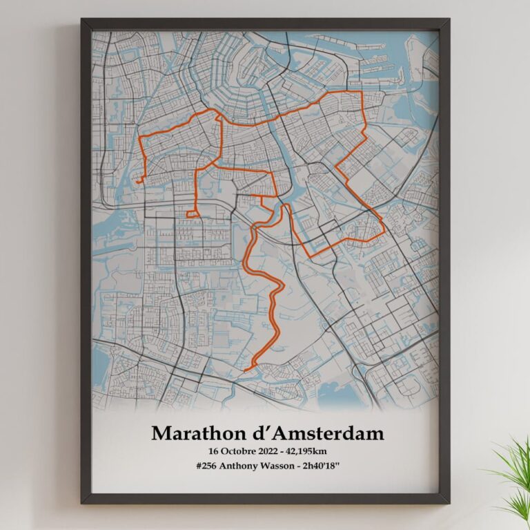 The Post Trace - Affiche Marathon d'Amsterdam