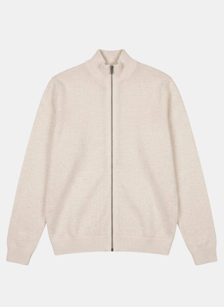 Nitto Knitwear - Gilet Zippé Youri - Naturel – XXL