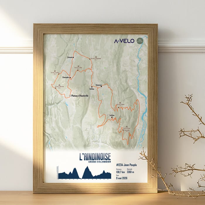 The Post Trace - Affiche Cyclisme - L'Aindinoise