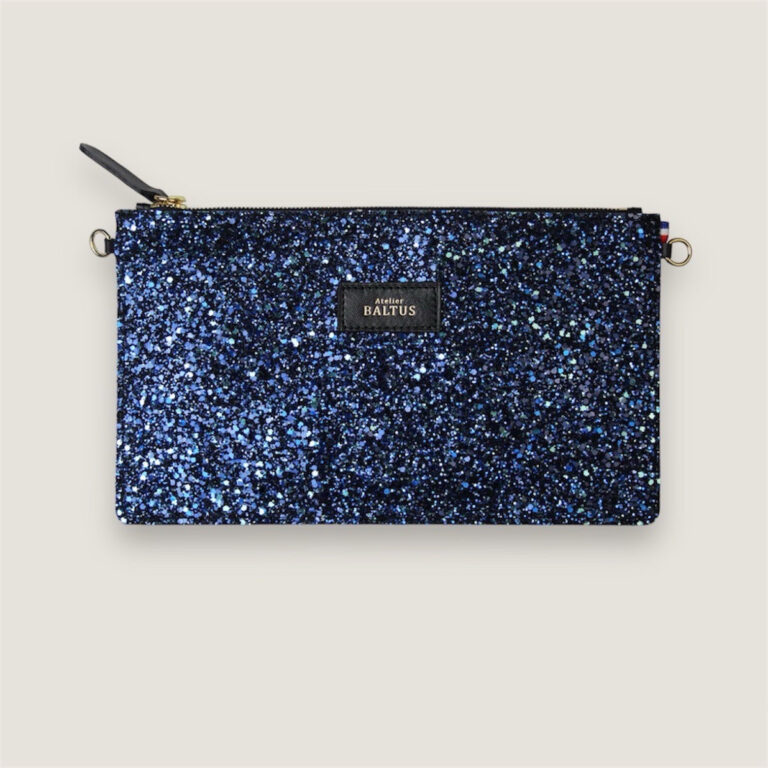 Atelier BALTUS - Grande pochette Cassandre – Paillette doré / Avec bandoulière chaîne