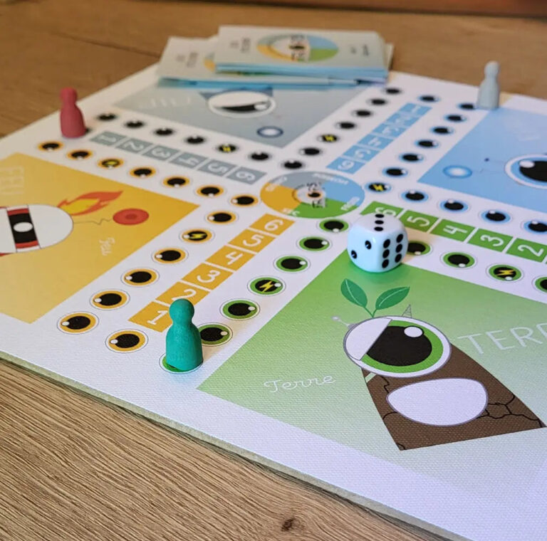 Jeu de petits chevaux FROPS Atelier Baby'Sphère - Jeu des Petits Chevaux FROPS – Les 4 Éléments – Oui