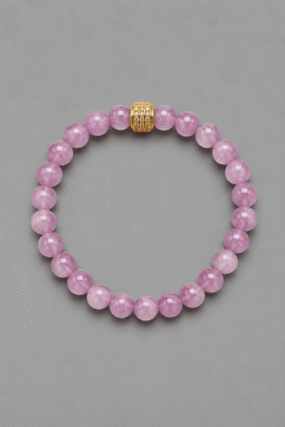 Bracelet Homme Kunzite Or Jaune par la marque NEIJE NEIJE - Bracelet Homme Kunzite Or Jaune