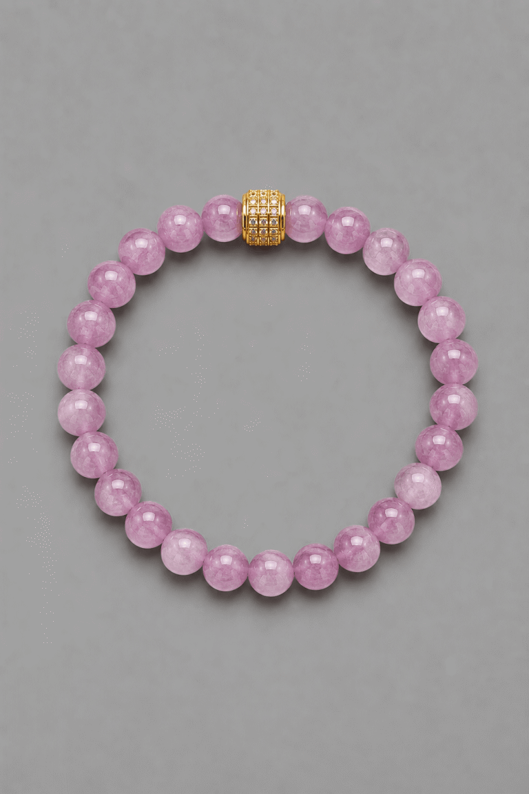 NEIJE - Bracelet Candy Kunzite Or Jaune pour Homme – 21 cm
