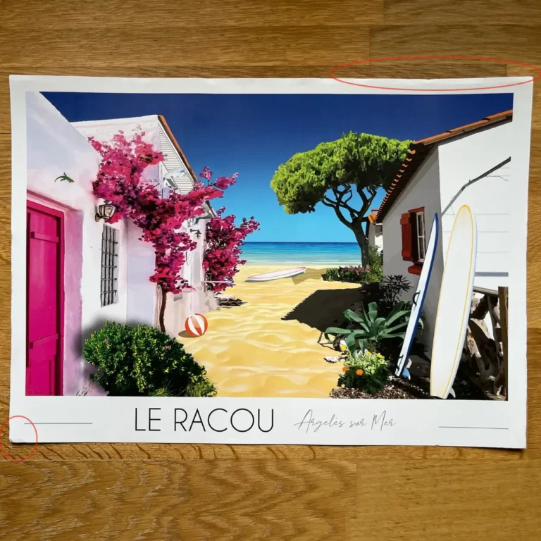 Foliove - Affiche Plage du Racou imparfaite | 30x42 cm – 30x42 cm (A3)