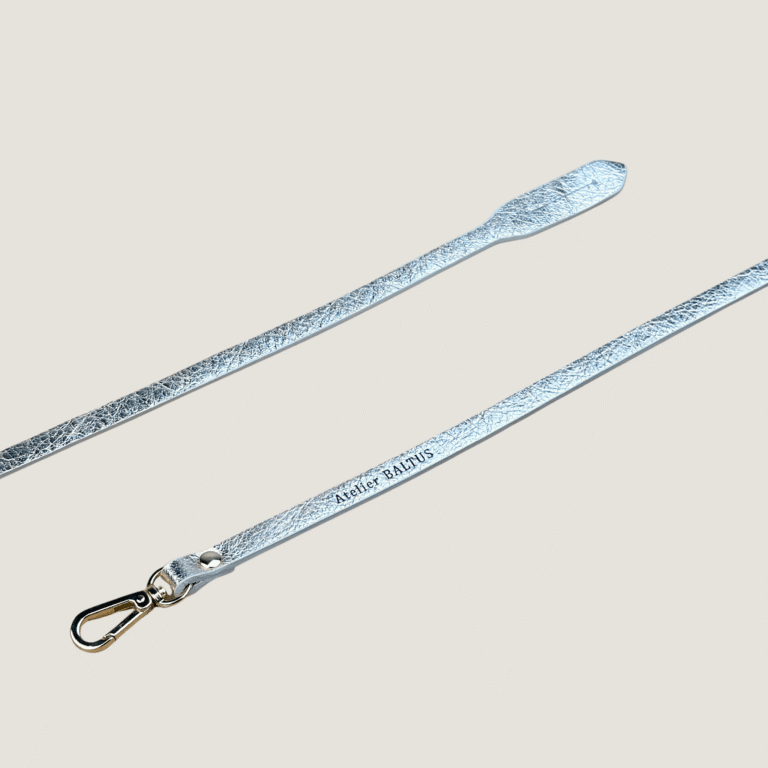 Atelier BALTUS - Porte-clé lien simple mousqueton en cuir – Noir caviar