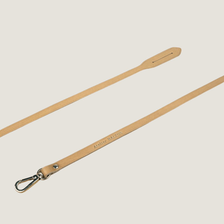 Atelier BALTUS - Porte-clé lien simple mousqueton en cuir – Noir caviar