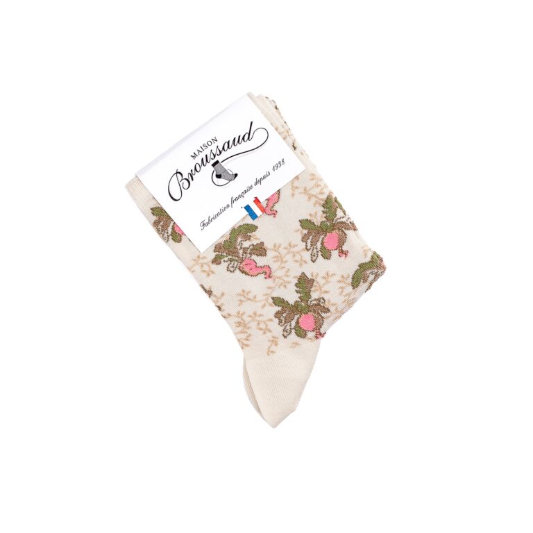 Maison Broussaud - Les navets - chaussettes femme - coton écru – 39/41 / ECRU