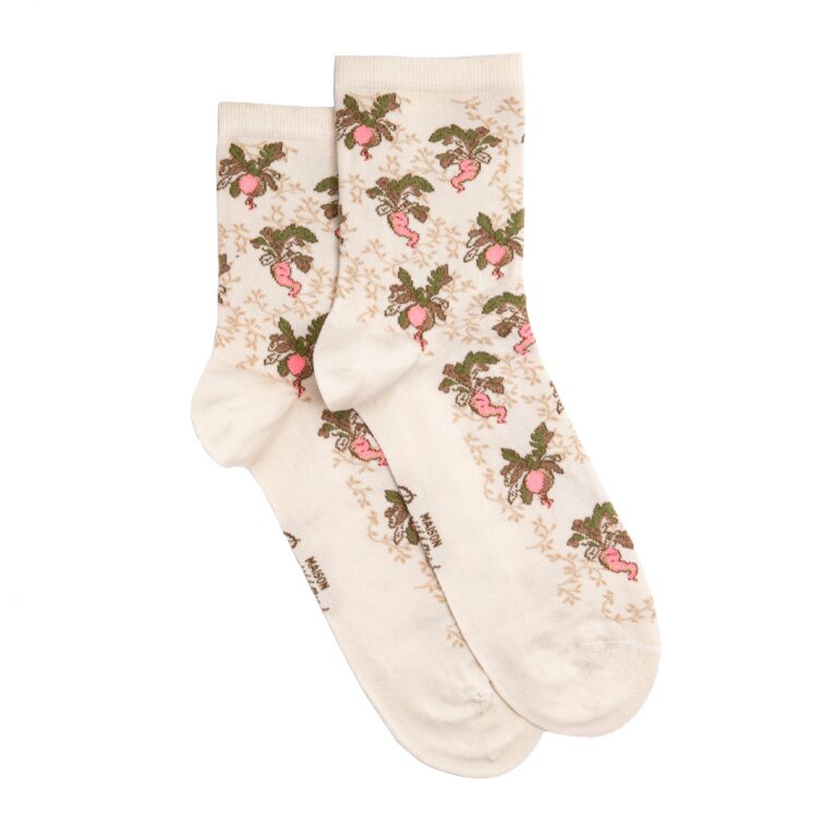 Maison Broussaud - Les navets - chaussettes femme - coton écru – 39/41 / ECRU