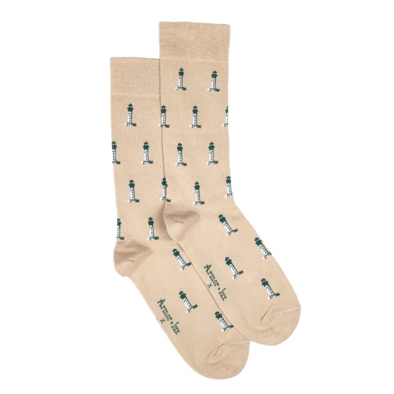 Maison Broussaud - Les phares Armor-lux x Maison Broussaud - chaussettes homme - coton beige – 43/46 / BEIGE
