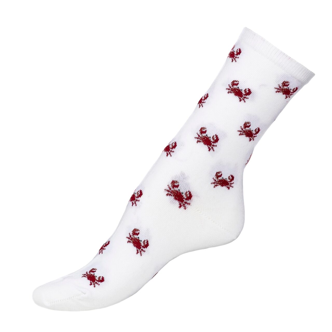 MG 3689 Maison Broussaud - Les crabes Armor-lux x Maison Broussaud - chaussettes femme - coton blanc rouge – 39/41 / BLANC/ROUGE