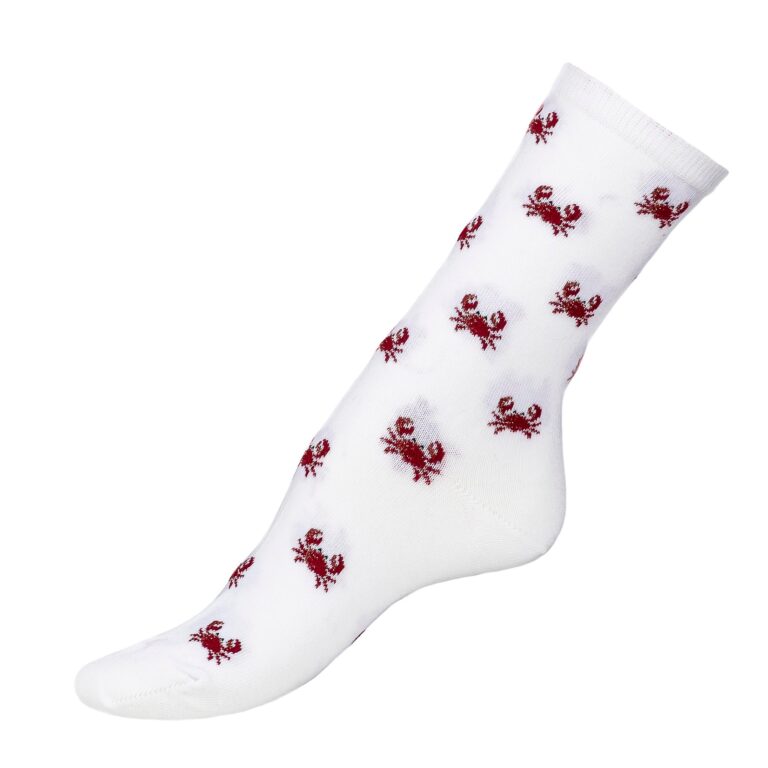 MG 3689 Maison Broussaud - Les crabes Armor-lux x Maison Broussaud - chaussettes femme - coton blanc rouge – 39/41 / BLANC/ROUGE