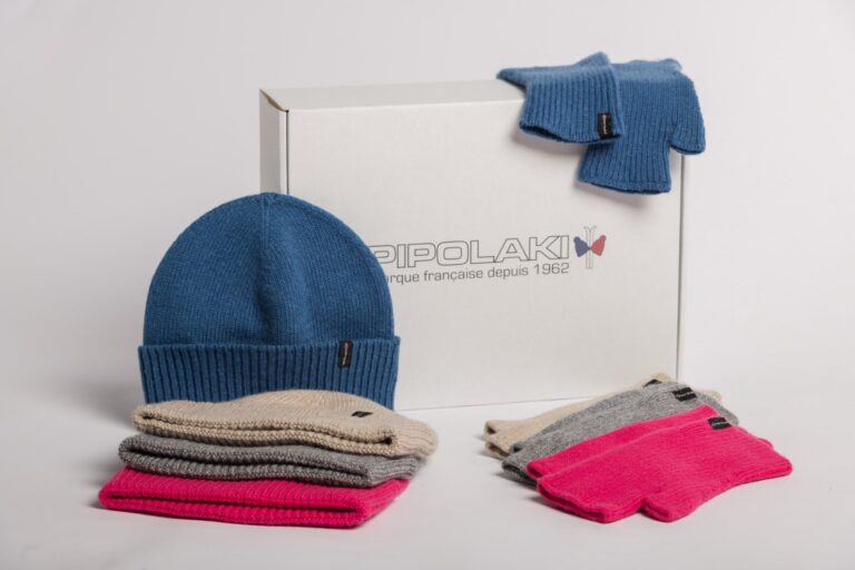 PIPOLAKI - Coffret cadeaux - Bonnet Celeste X Mitaine Alix – Gris souris