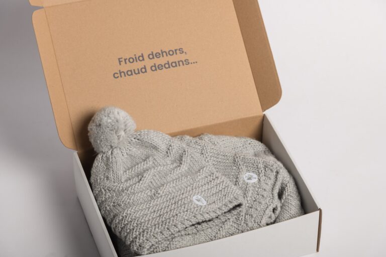 PIPOLAKI - Coffret Cadeaux Bonnet Delia X Cape Elini – bleu-roi