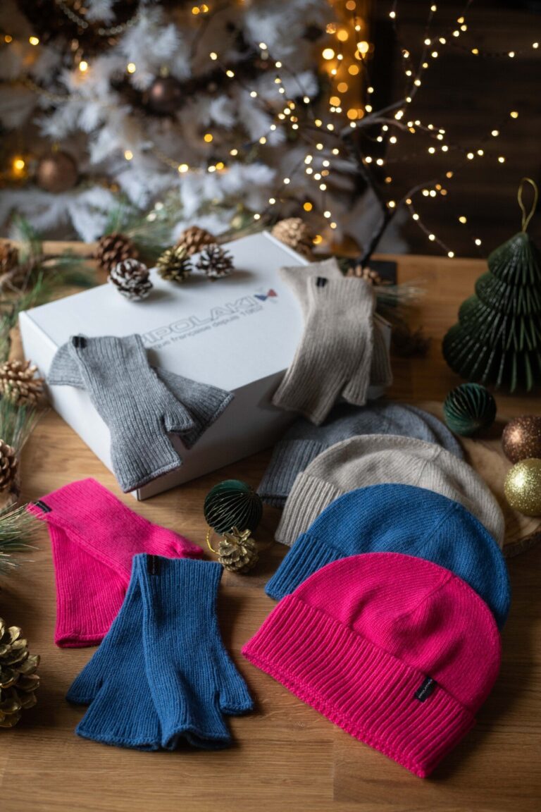 PIPOLAKI - Coffret cadeaux - Bonnet Celeste X Mitaine Alix – Gris souris