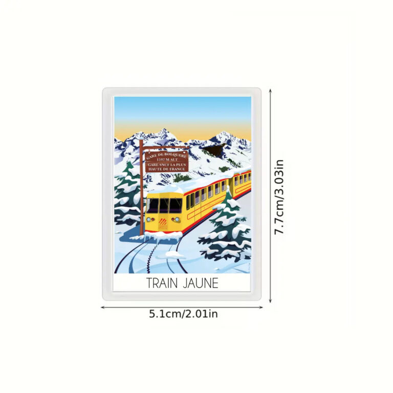 Foliove - Magnet Train Jaune Bolquère