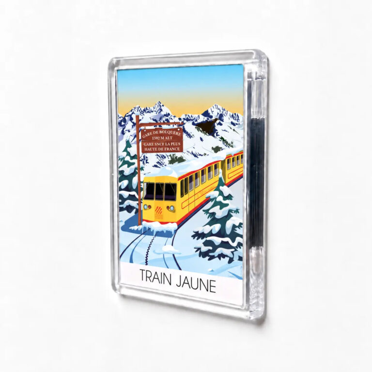 Foliove - Magnet Train Jaune Bolquère