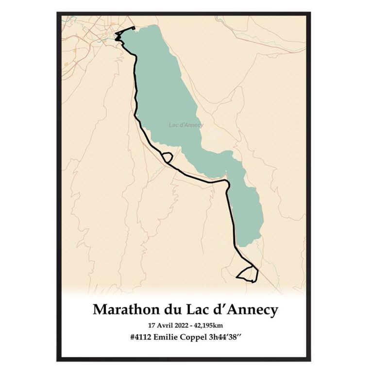 The Post Trace - Affiche Marathon du Lac d'Annecy