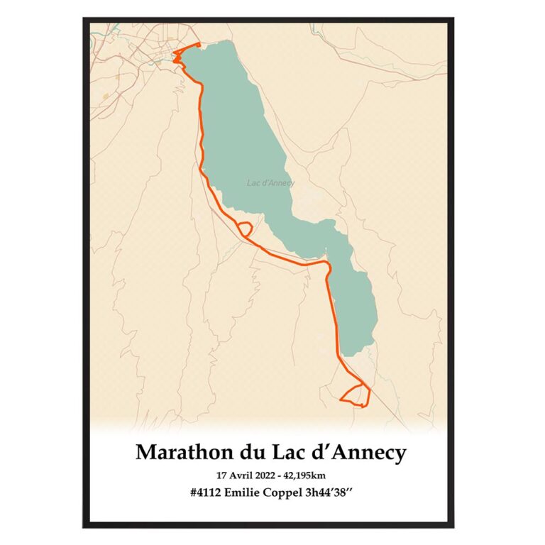 The Post Trace - Affiche Marathon du Lac d'Annecy