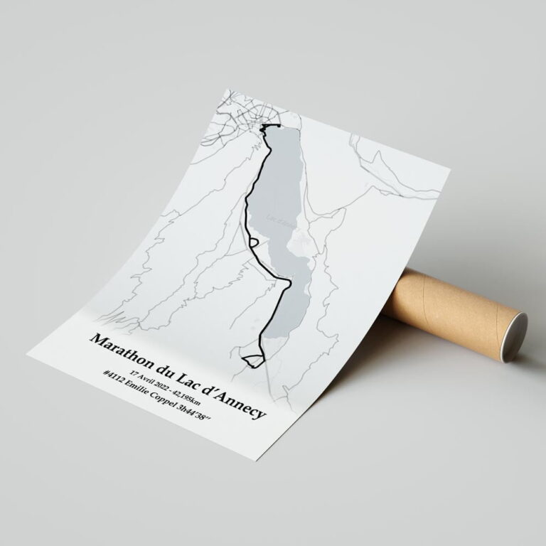 The Post Trace - Affiche Marathon du Lac d'Annecy