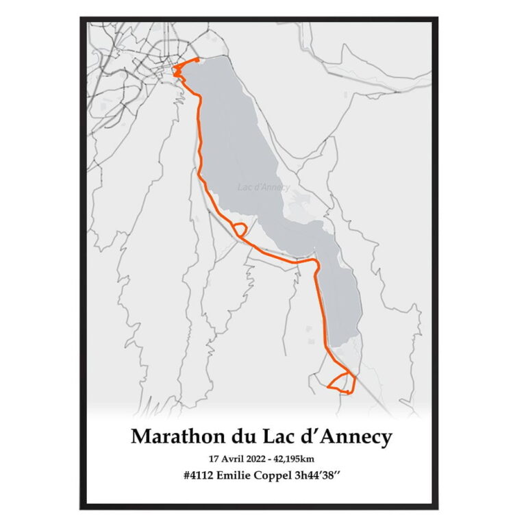 The Post Trace - Affiche Marathon du Lac d'Annecy