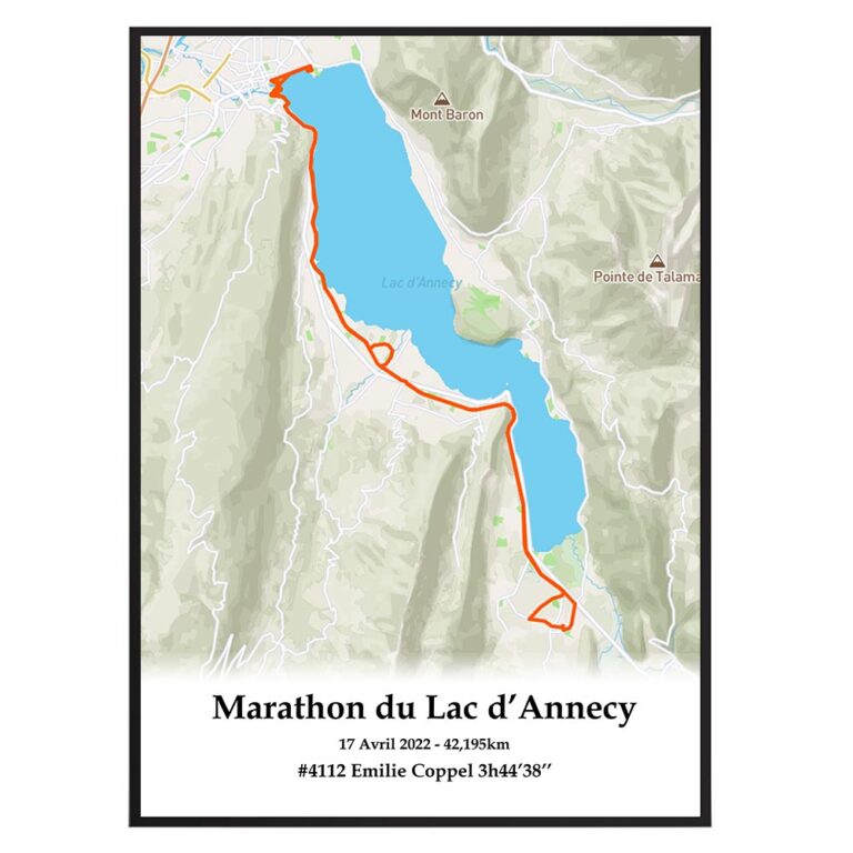 The Post Trace - Affiche Marathon du Lac d'Annecy