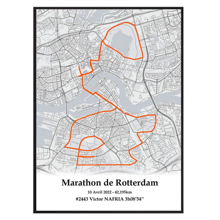 The Post Trace - Affiche Marathon de Rotterdam