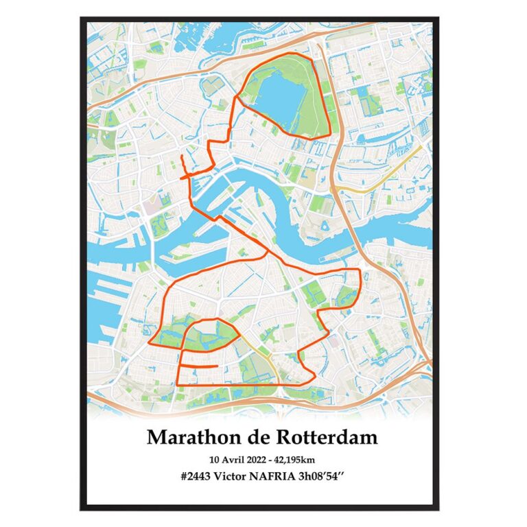 The Post Trace - Affiche Marathon de Rotterdam